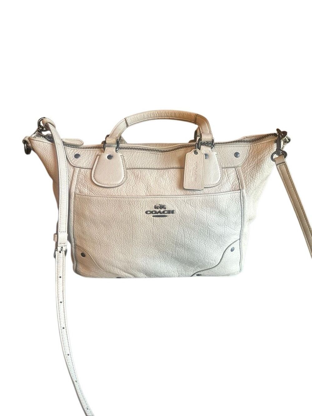 Coach Mickie Satchel in Caviar Grain Leather in GUC 2 hang tags - Picture 2 of 11